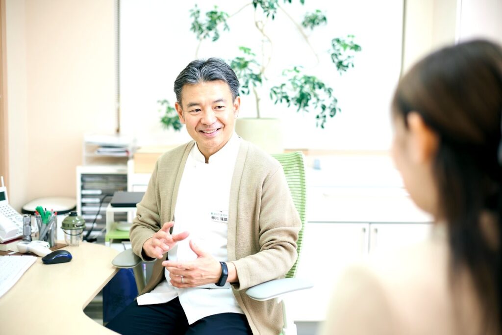 生活習慣病について相談する様子